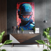 Robocop Brushed Aluminum Dibond Wall Art.